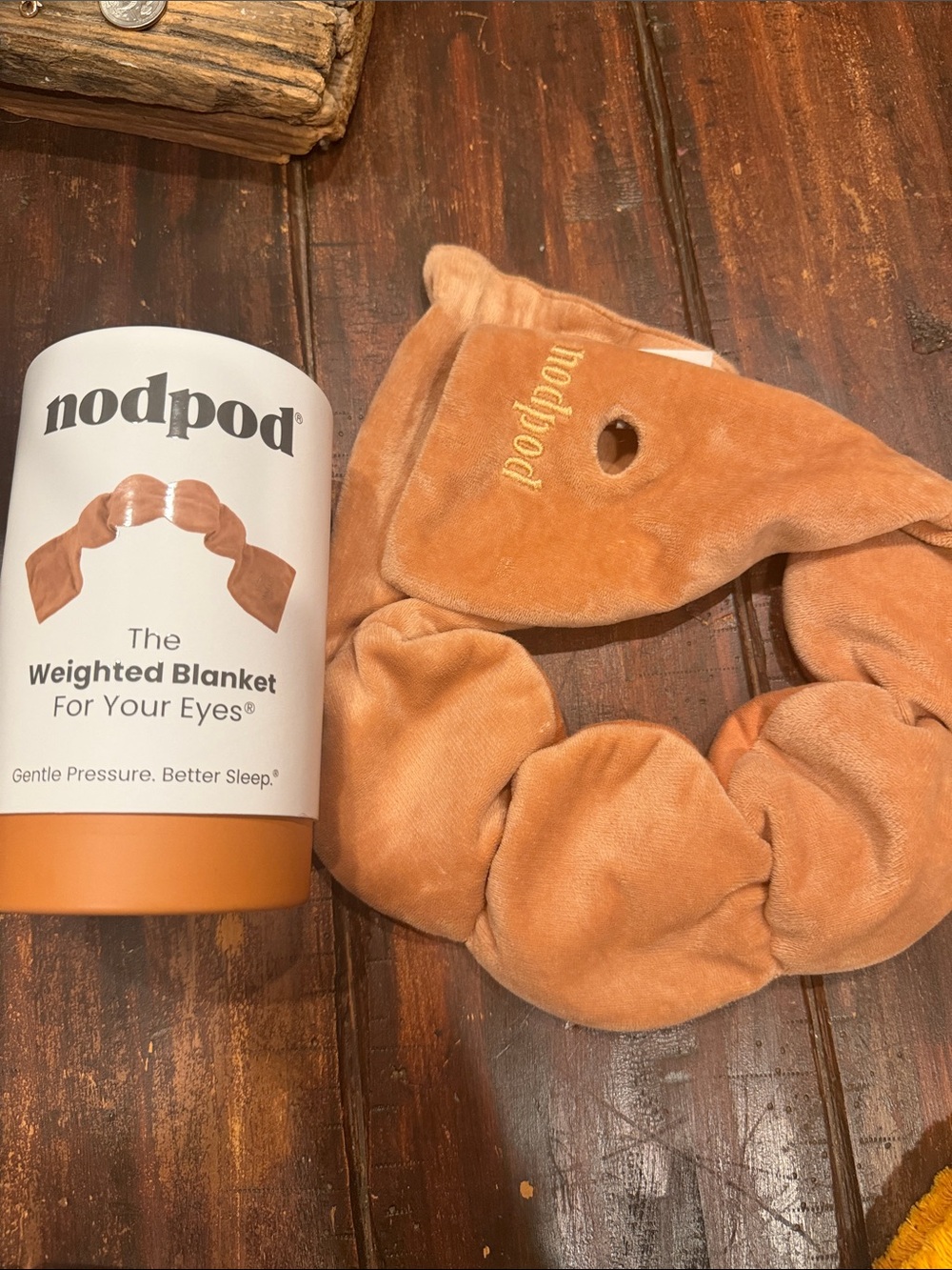 Nod Pod Weighted Eye Blanket - Orange - Picture 2 of 2